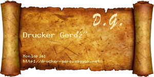 Drucker Gerő névjegykártya